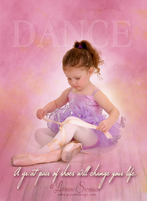 Child Ballet Dancer with Pointe Shoes